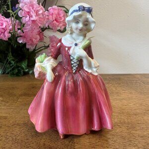 Royal Doulton Lavinia Figurine Pink‎ Dress Basket Lady HN1955 Vintage 1940s